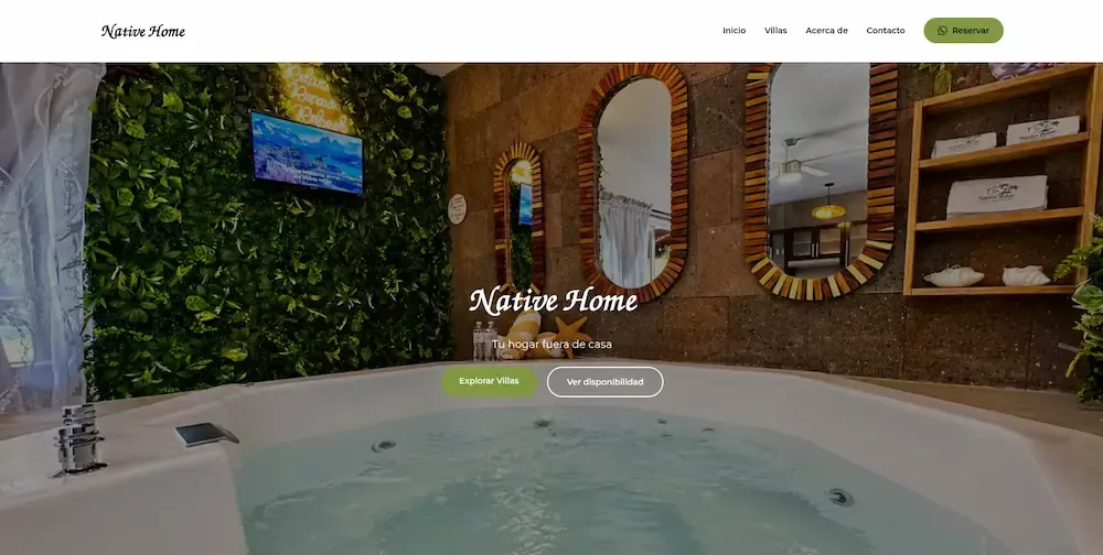 Sitio web de Native Home