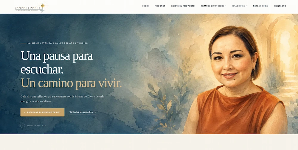 Sitio web de Camina Conmigo desarrollado por Rizcode